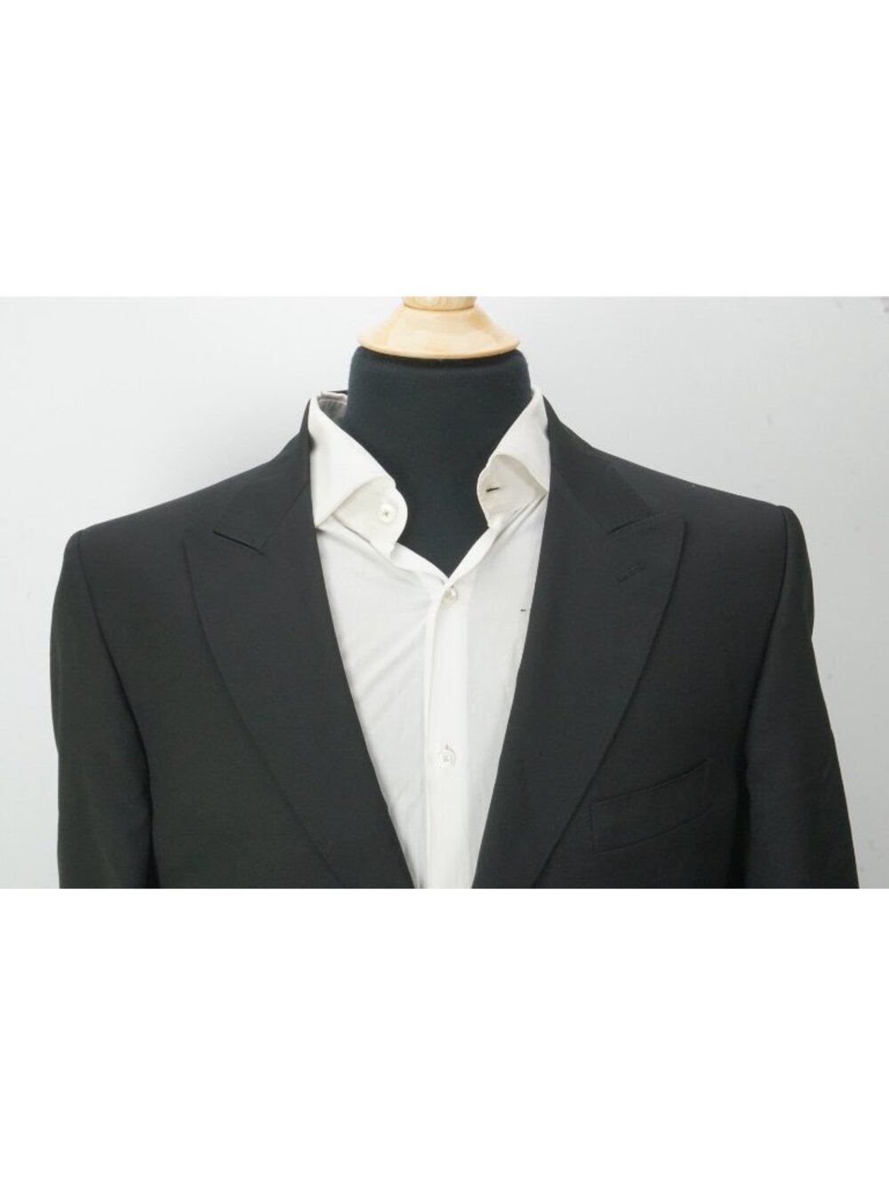 Hermes Uniform Security Wool Noir Black Peak Lapel Sport Coat Jacket 58L EU NEW